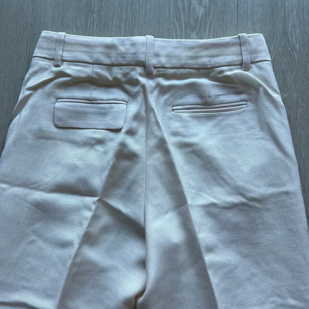J Crew Cuffed Wide Leg Trouser In Luster Canvas Pants Womens 6